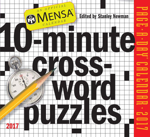 Mensa 10-Minute Crossword Puzzles Page-A-Day Calendar 2017
