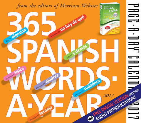 365 Spanish Words-A-Year Page-A-Day Calendar 2017