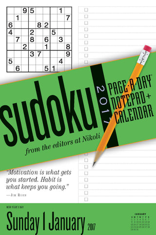 Sudoku Notepad + Calendar 2017