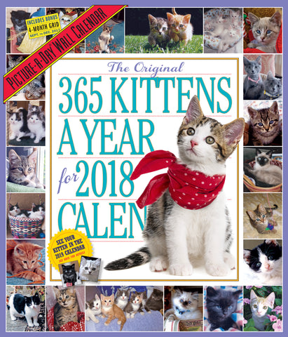 The 365 Kittens-A-Year Picture-A-Day Wall Calendar 2018