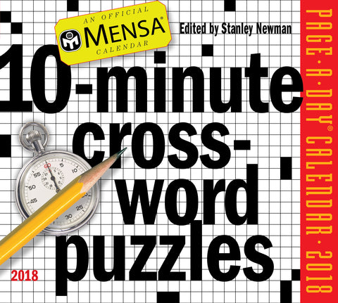 Mensa 10-Minute Crossword Puzzles Page-A-Day Calendar 2018