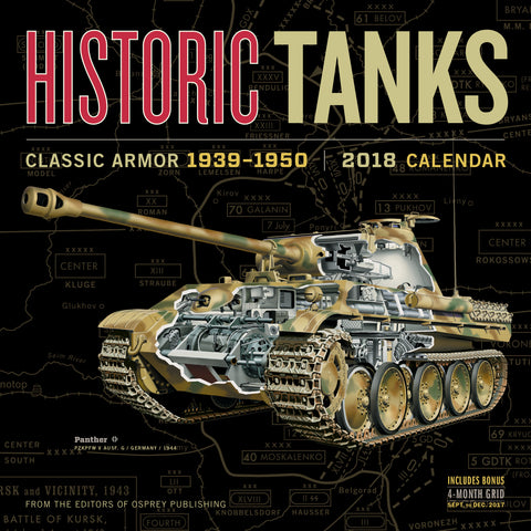 Historic Tanks Wall Calendar 2018