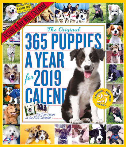 365 Puppies-A-Year Picture-A-Day Wall Calendar 2019