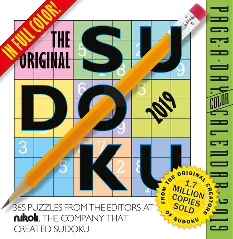 The Original Sudoku Page-A-Day Calendar 2019