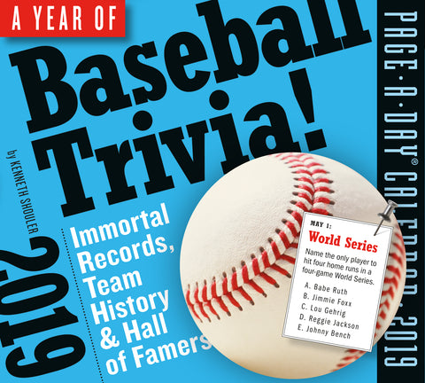 A Year of Baseball Trivia! Page-A-Day Calendar 2019