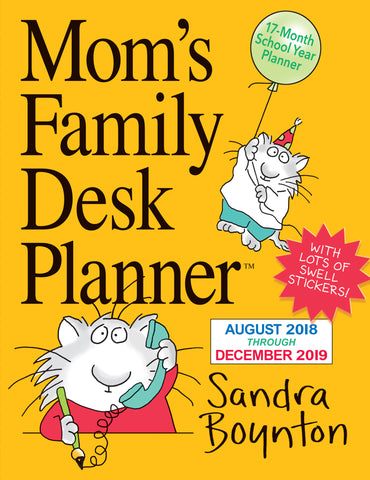 Mom's Family Desk Planner Calendar 2019