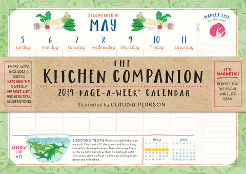 The Kitchen Companion Page-A-Week Calendar 2019