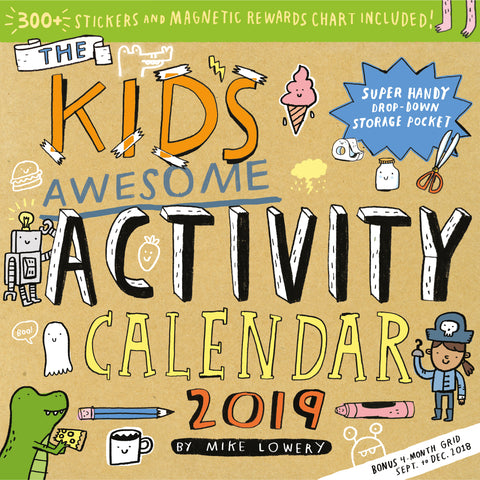 Kid's Awesome Activity Wall Calendar 2019