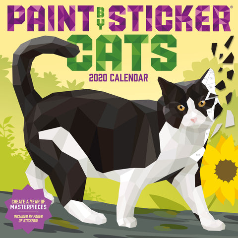 Paint by Sticker Cats Wall Calendar 2020