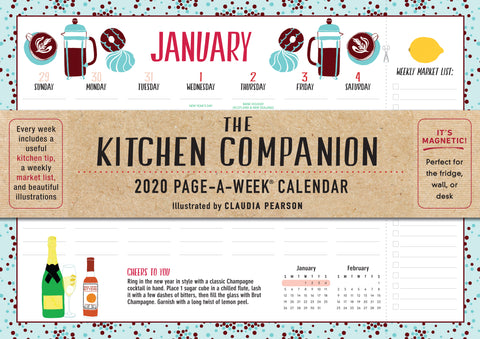 Kitchen Companion Page-A-Week Calendar 2020