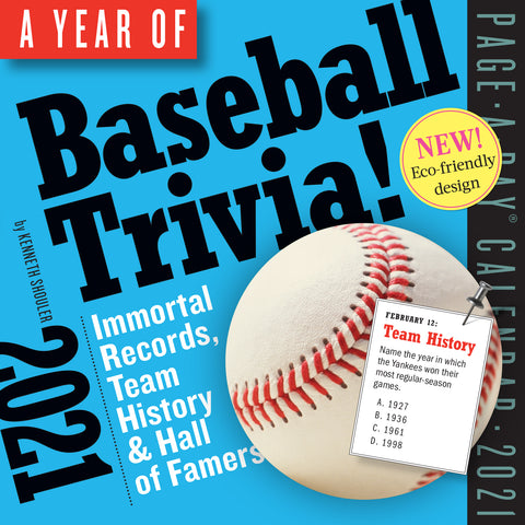 Year of Baseball Trivia! Page-A-Day Calendar 2021