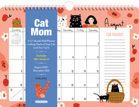 Cat Mom 17-Month Wall Calendar 2021