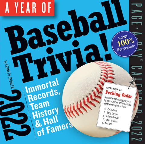 A Year of Baseball Trivia! Page-A-Day Calendar 2022