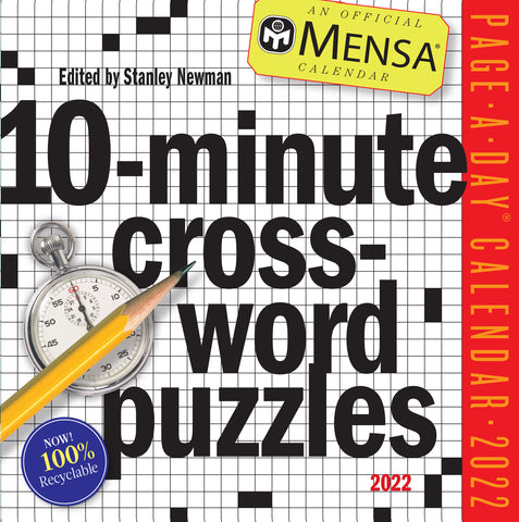 Mensa 10-Minute Crossword Puzzles Page-A-Day Calendar 2022