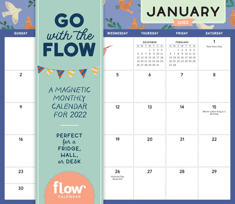 Go with the Flow: A Magnetic Monthly Calendar 2022