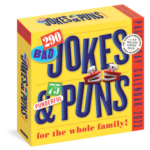 290 Bad Jokes & 75 Punderful Puns Page-A-Day Calendar 2023