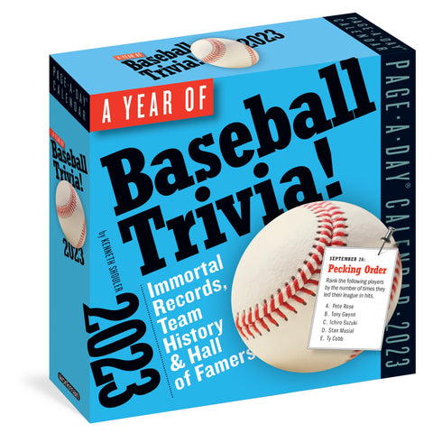 Year of Baseball Trivia! Page-A-Day Calendar 2023