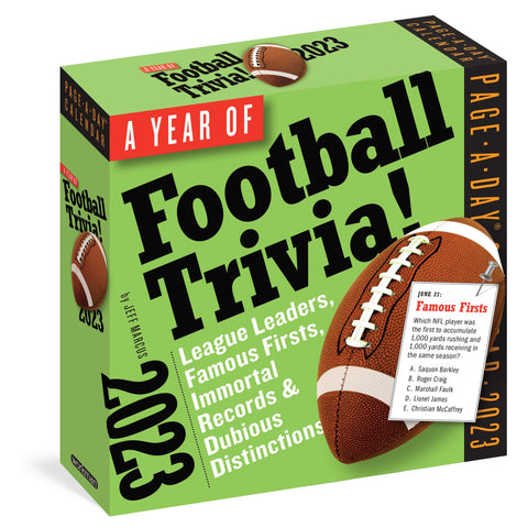 A Year of Football Trivia! Page-A-Day Calendar 2023