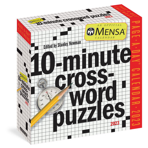 Mensa 10-Minute Crossword Puzzles Page-A-Day Calendar 2023