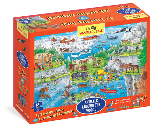 My Big Wimmelpuzzle—Animals Around the World Floor Puzzle, 48-Piece (Children's Puzzles, Ages 3 and Up)