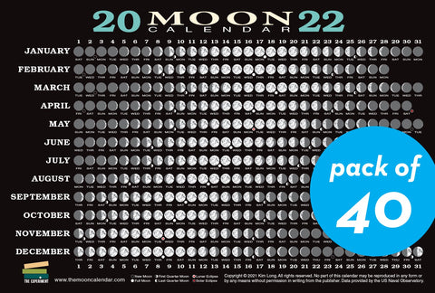 2022 Moon Calendar Card (40 pack)