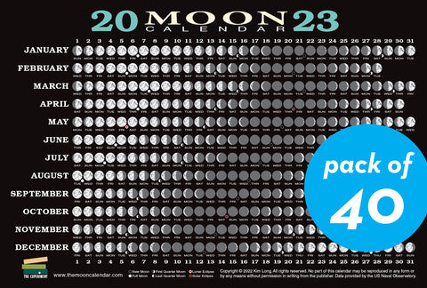 2023 Moon Calendar Card (40 pack)
